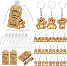 120 Pcs Bear Baby Shower Favors Party Favors, Cute Keychain with... 