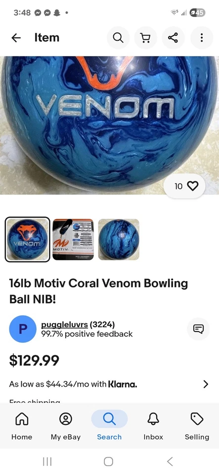 MOTIVO VENENO CORAL AZUL | 15 LIBRAS | TALADRO ÚNICO | ENVERGADURA 4-5/8 | PULGAR TURBO | Foto 2 de 2