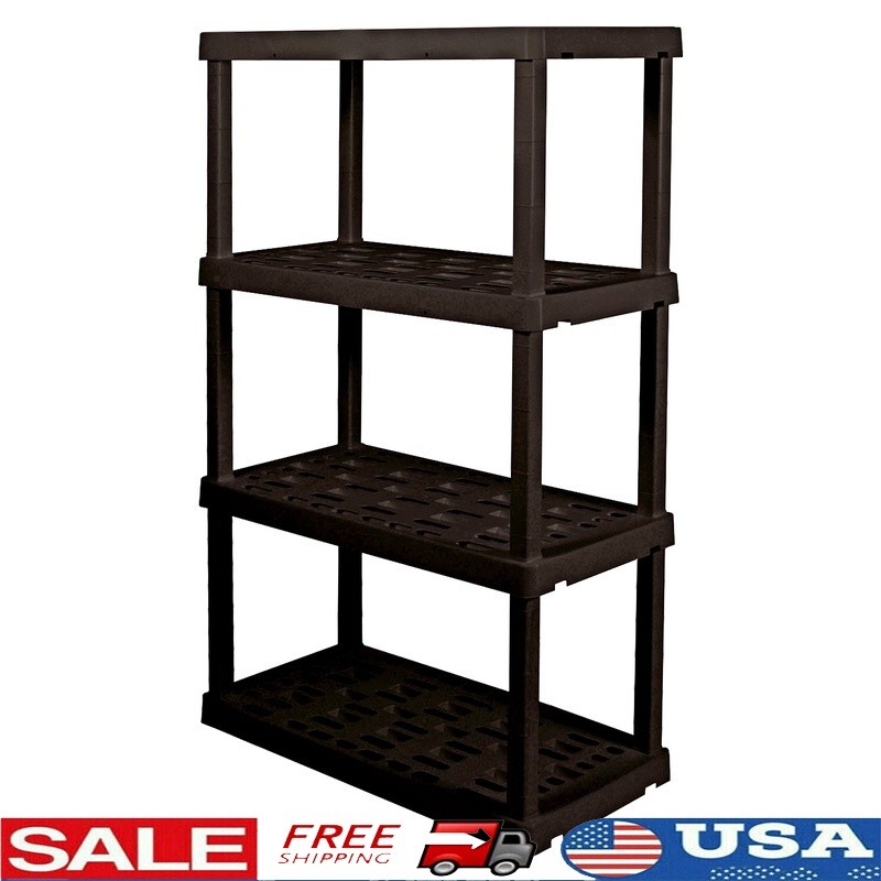 4-Tier Heavy Duty Garage Shelf Storage Unit Tool-Free Assembly