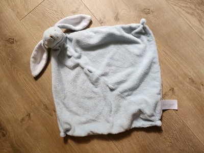 Angel Dear Blue Bunny Rabbit Lovey Plush Security Blanket Knotted Corners