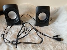 ASDA Tech USB Powered Stereo PC Speakers 3.5mm Jack Black ATA22H0020A