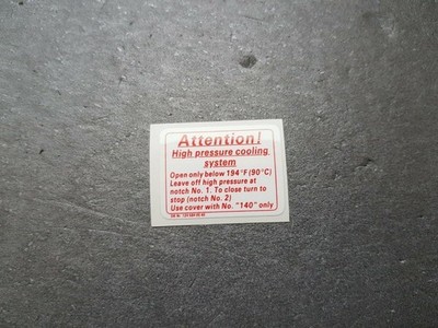 Original Mercedes-Benz Hochdruck Kühlsystem Aufkleber A1245840540