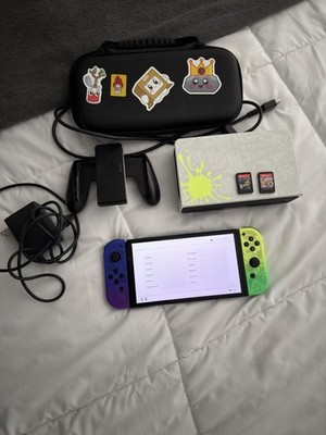 Nintendo Switch OLED Splatoon 3 Edition Console w/ Joy-Con, Dock, 2 Games