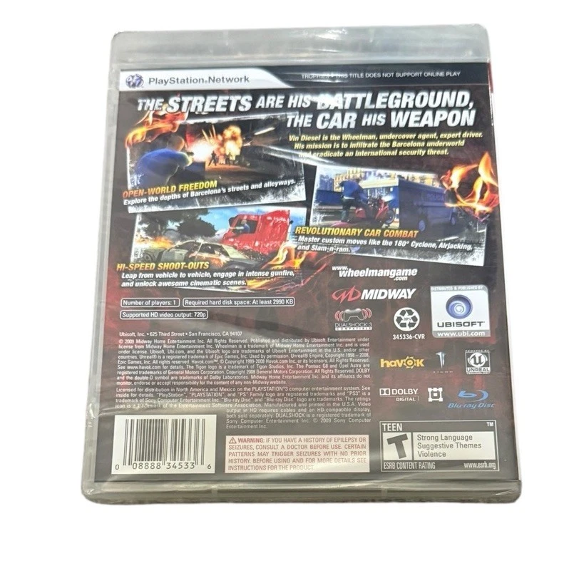Wheelman - Playstation 3 NEW SEALED - Image 2 of 2