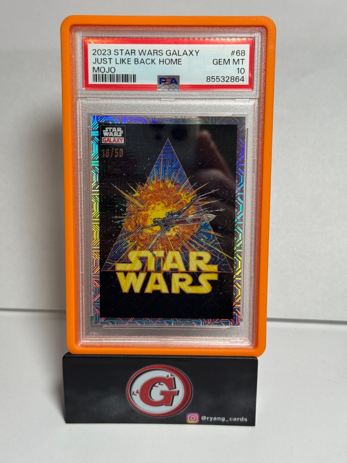 2023 Star Wars Galaxy Just Like Back Home Mojo Refractor # /50 - PSA 10 GEM MINT