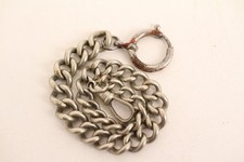 Uhrenkette Taschenuhrkette Charivarikette 27,5cm Flachpanzerkette Art Deco TAU