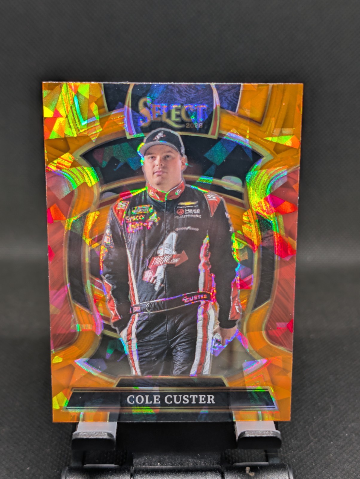 2026 Select Racing Cole Custer #90 Grandstand Orange Ice Prizm Parallel Nascar