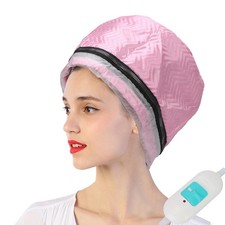 Adjustable Hair Steamer Cap for Deep Conditioning  Oil Treatment, 2 Heat