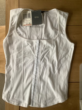 Mango white vest top, size L