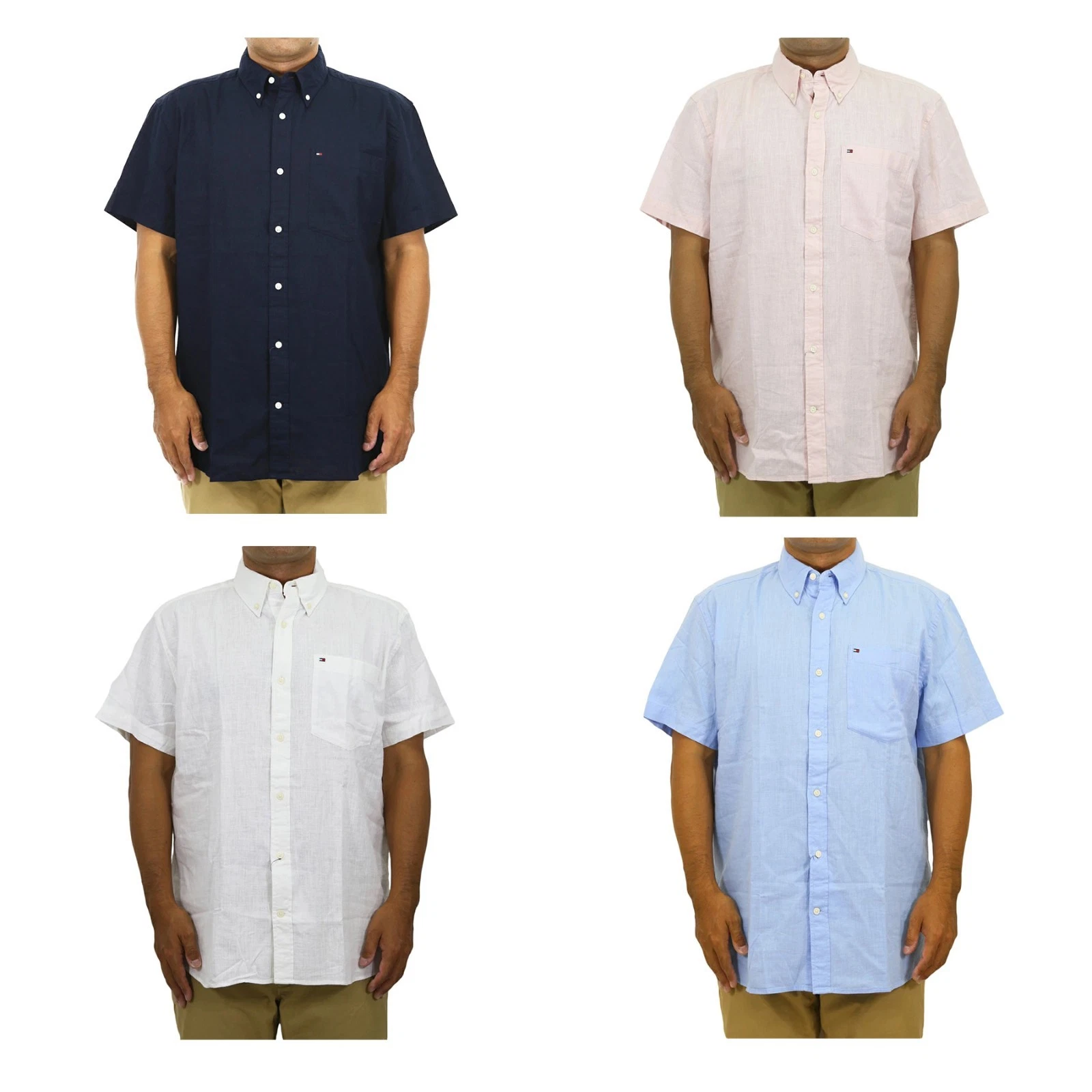 Tommy Hilfiger Regular Fit Linen Cotton Blend Button-Down Shirt with Pocket
Opens in a new window or