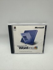Vintage Microsoft Word 2000 Upgrade CD-ROM Windows 95 98 NT w/ Key