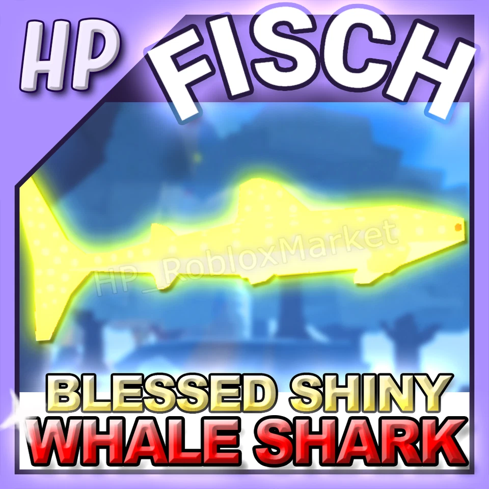 ROBLOX *BLESSED SHINY WHALE SHARK* 🐡 [1/3 Wind Elemental Rod • FAST DELIVERY] Fisch