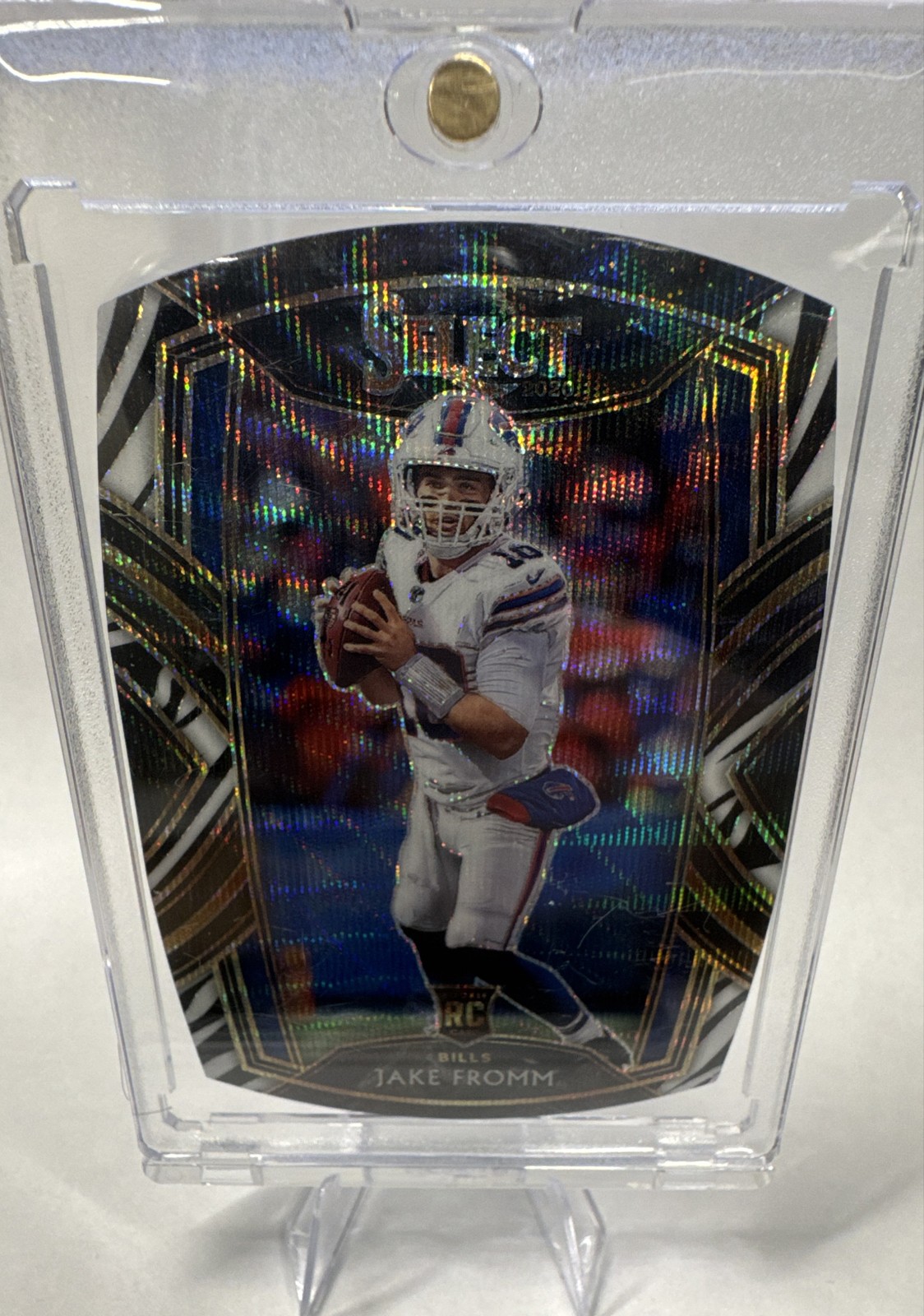 2020 Panini Select - Club Level Jake Fromm #249 Zebra Prizm Die-Cut (RC)