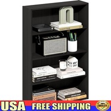 4 Tier Open Shelf Bookcase Modern Storage Solution For Living Room Office Dorm