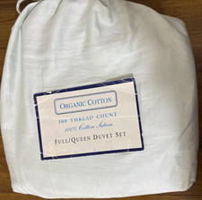 Organic Cotton 3-Pc Duvet Cover Set Full/Queen NEW