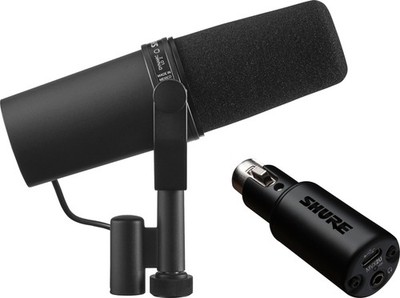 Shure MOTIV MVX2U Audio Interface Shure SM7B Mikrofon Bundle Set Schwarz