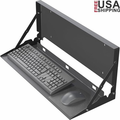 Wall Mount Keyboard Tray Folding Design Mouse Pad Space Saver Under Monitor New