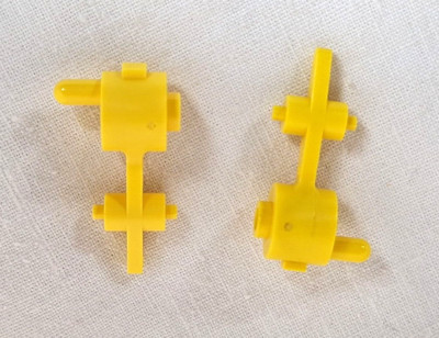2 x Lego 2866 Weichensteller gelb Track Switch
