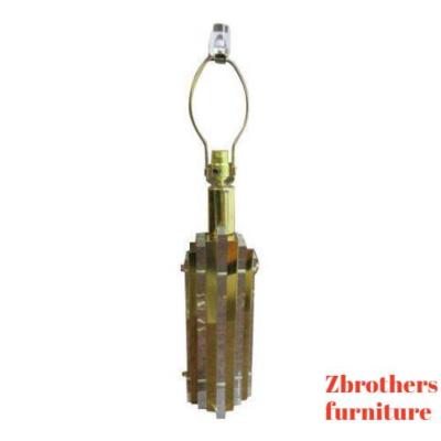 Vintage Mid Century Charles Hollis Jones Lucite Brass City Scape Table Lamp