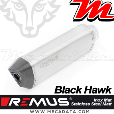 Endschalldämpfer Auspuff Remus BlackHawk Edelstahl matt Race KTM 690 SMC R - 2021
