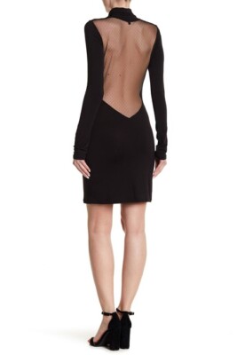 Kendall & Kylie Black Mesh Open Back Dress Women's Size Medium L55512 | eBay