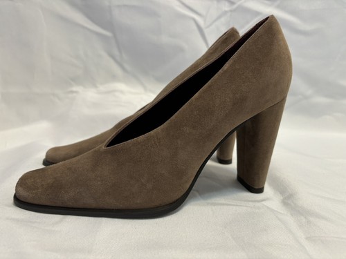 Martinez Valero Taupe Suede Heels Women’s Size 5 B - Picture 5 of 12
