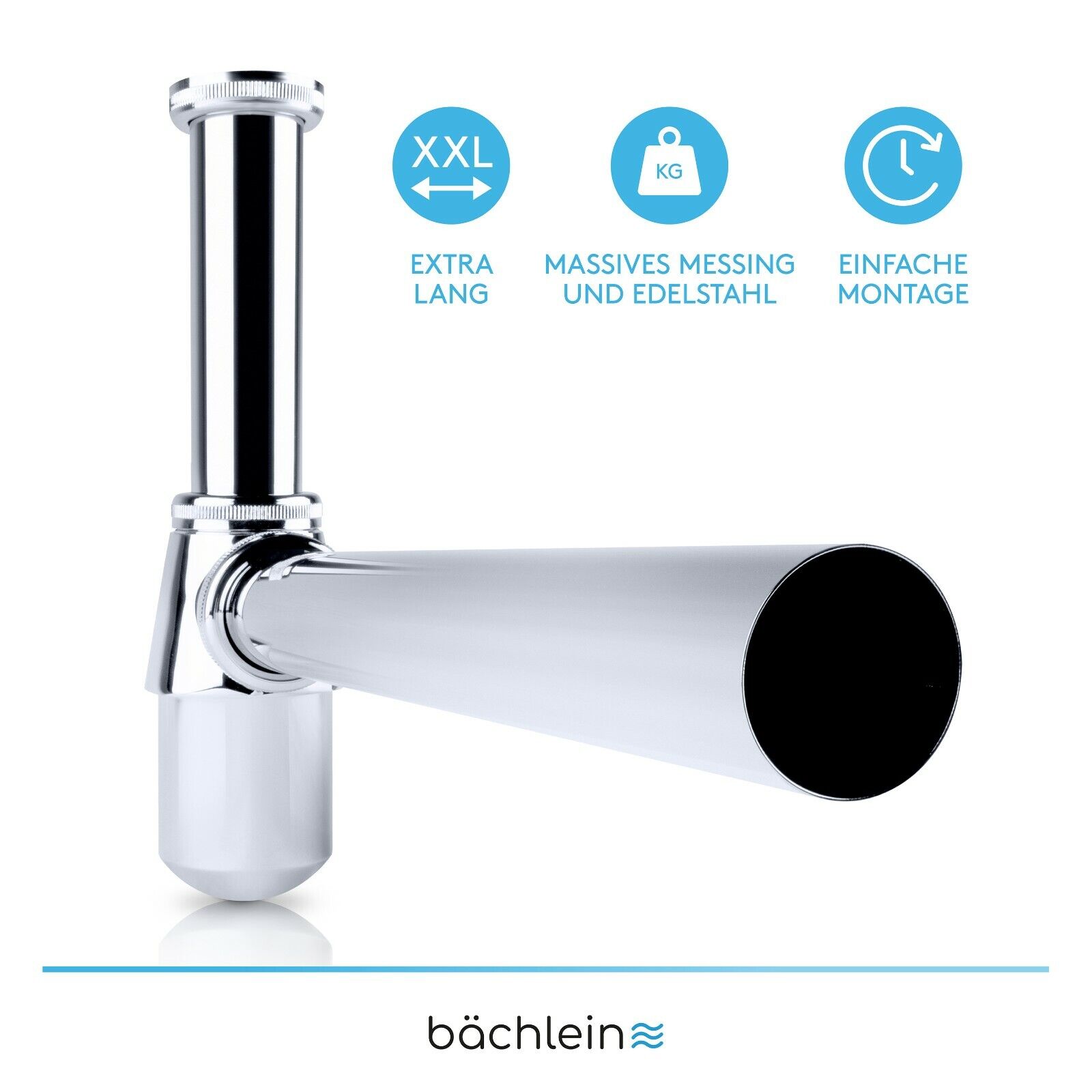 Bächlein Tassensiphon Universal für Waschbecken Waschtisch - Geruchsverschluss