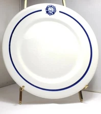 PILOT HOUSE CLUB Bahamas Vtg Wellsville China 9¾" Dinner Plate Atlantic Equip.