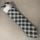 Michael Kors Men's Neck Tie Black Lombard Check Silk Blend MSRP $69.50