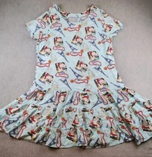 Vintage Cover Charge Dress USA Made Flare Women Multicolored Eiffel Tower Paris