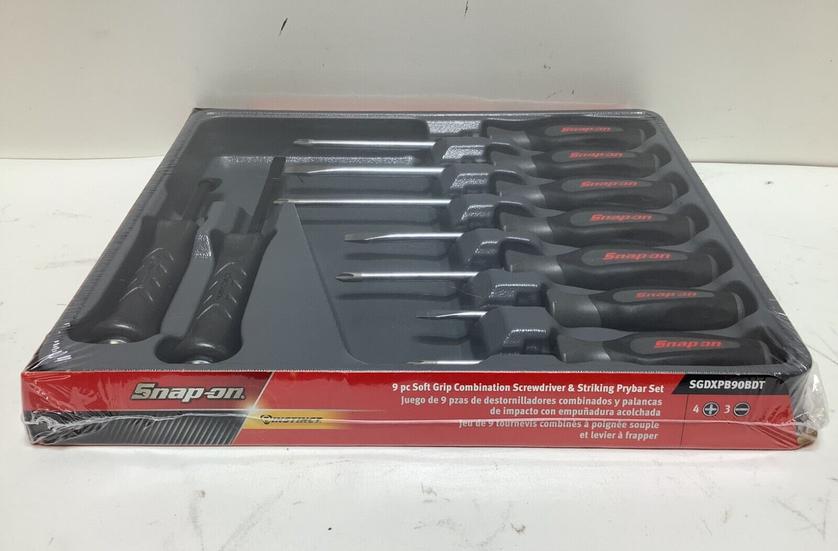 NEW Snap-on™ 9pc Grey Screwdriver Striking Prybar & Chisel Set