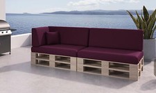 Palettenkissen mit abnehmbarem Bezug Set 120 x 80 Palettenpolster Sitzkissen