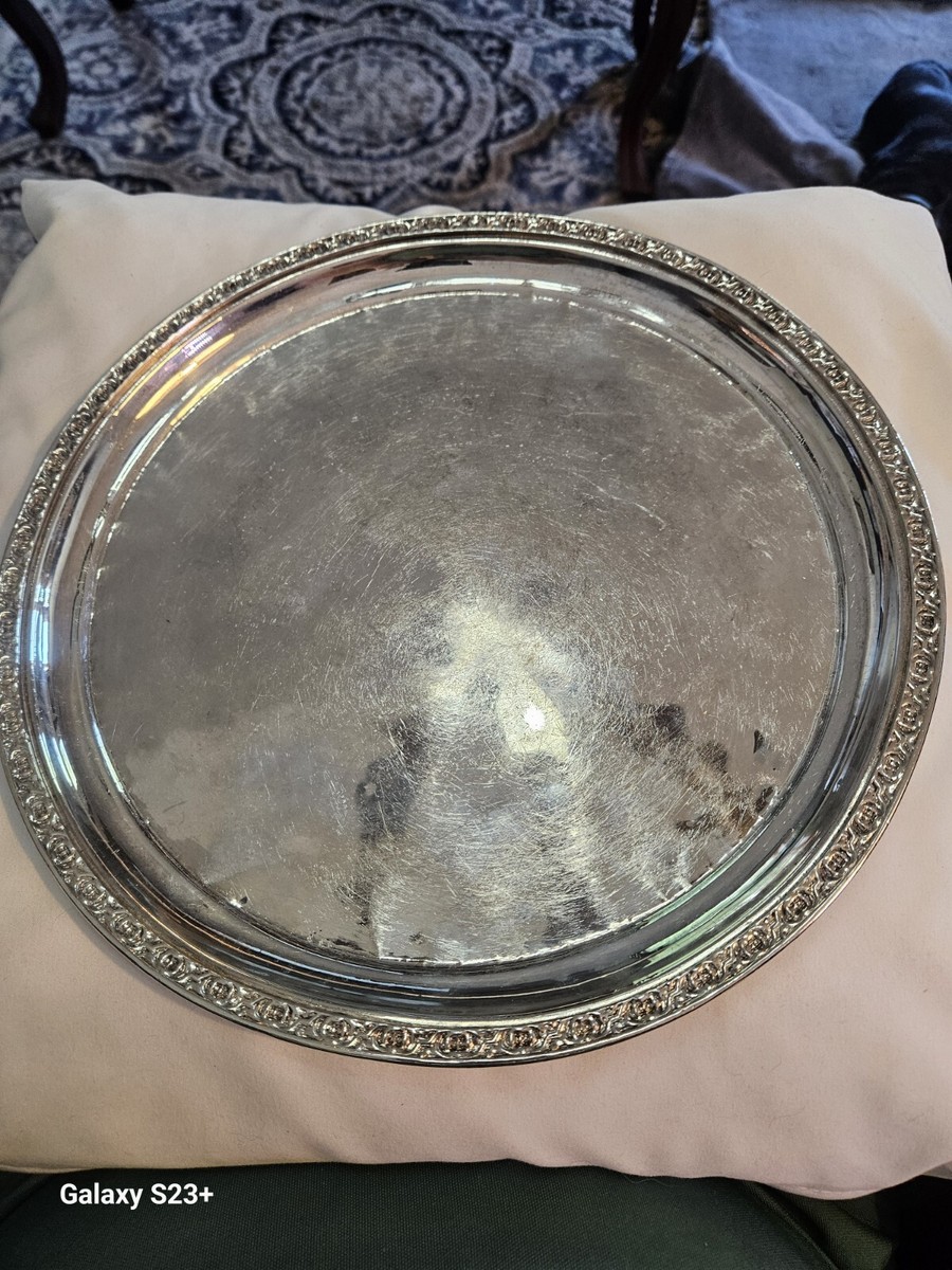 Antique Silver Soldered Platter- BROWN PALACE HOTEL-Reed & Barton