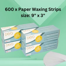 3" x 600 Paper non woven epilating waxing strips body legs professional salon