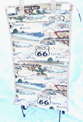 Wheeled Pioneer Express Route 66 Souvenir Tapestry Jade Bag Tote