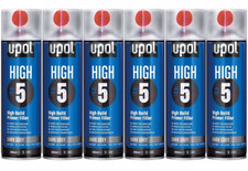 6 x U-pol High #5 Primer DARK GREY 450ml Aerosol High Build UPOL BEST Price