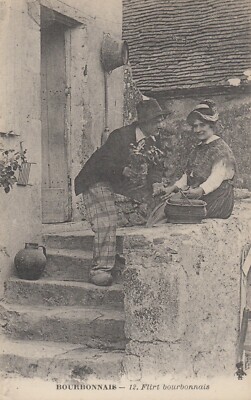 BO53. Alte Postkarte. Flirten, Bourbon Style! Flirt Bourbonnais. Frankreich