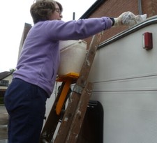 Tray/shelf ladder attachment for tools & paints. DIY present, made in UK