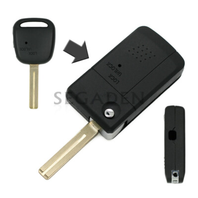 Flip Key Shell fit for Refit TOYOTA 1 Side BTN Remote Key Len 39mm TOY48