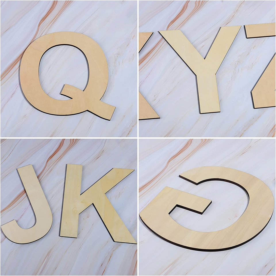 12 Inch Wooden Letter L, 1/4 Inch Thick Large Unfinished Wood Letter