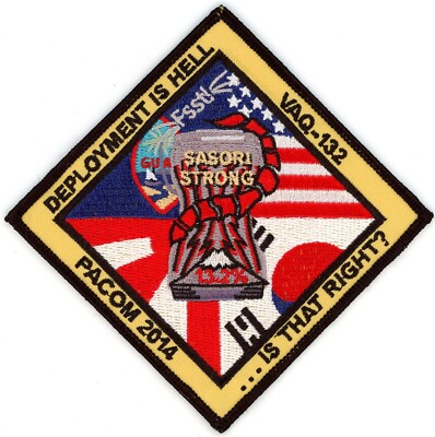 US Navy Patch:  Electronic Attack Squadron 132 VAQ-132 PACOM 2014