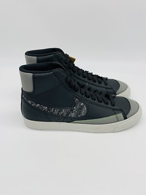 Size 8.5- Nike Blazer Mid '77 Vintage Recycled Wool Black Green CW6726-001 NoLid