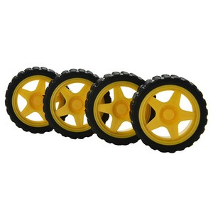 4Pcs-Small-Car-Model-Robot-Plastic-Tire-Wheel-65x26mm-for-arduino-PVCAP-xz