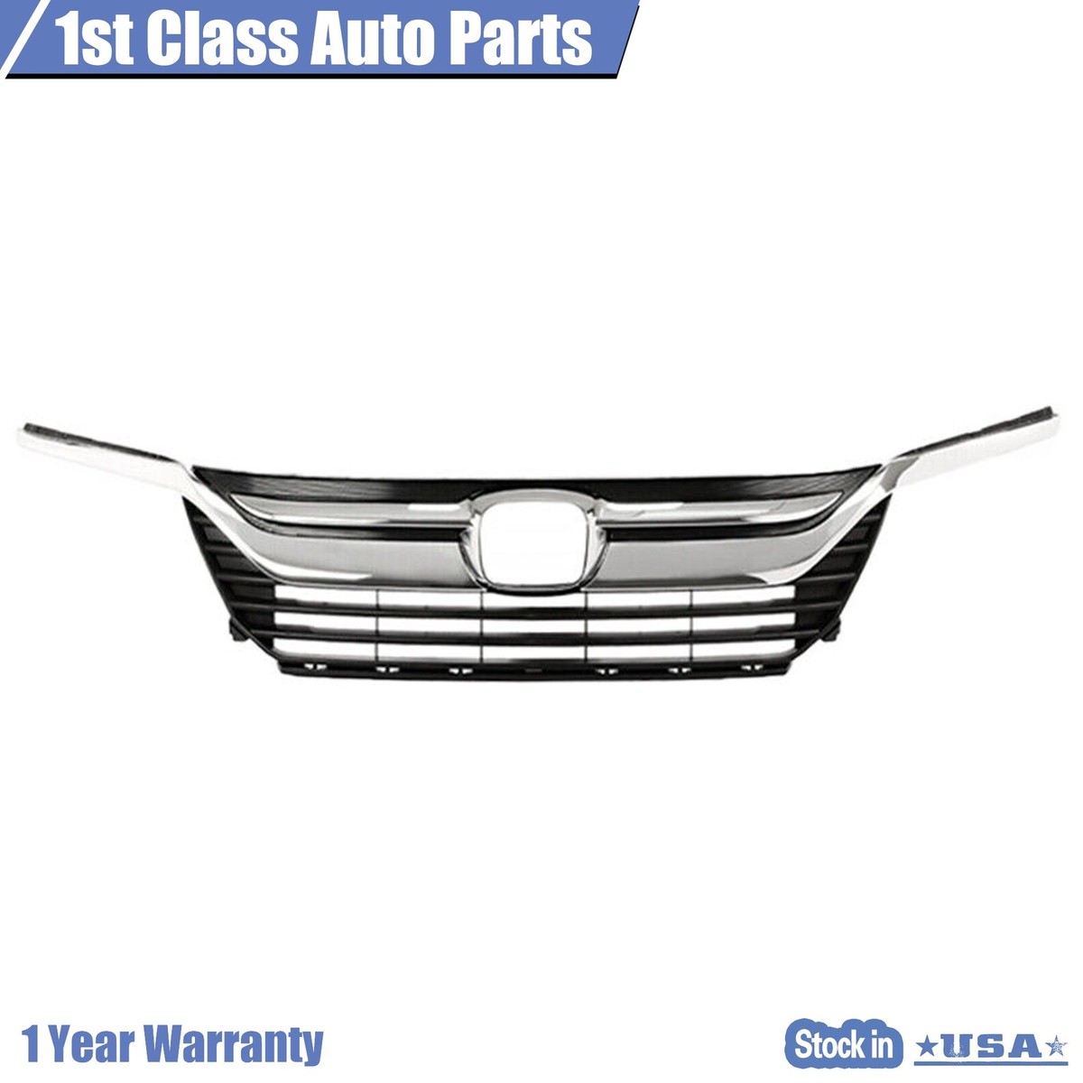 For 2018-2020 Honda Odyssey Front Upper Grille+Chrome Headlight