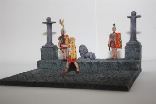 70002 Empire romain, rue Via Portus avec colonnes et lion à 7 cm figurines - Photo 1/4