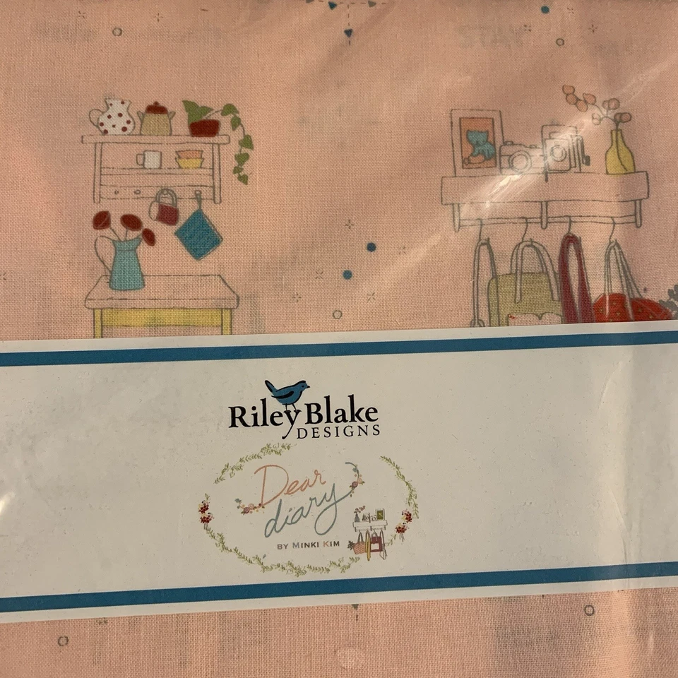 Pastel de capa "Querido diario" fuera de servicio de Minki Kim para Riley Blake Designs 42 piezas 10" cada uno Foto 3 de 4