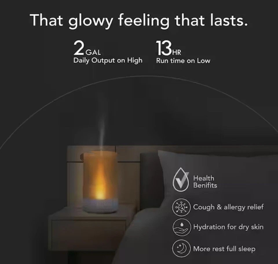 Sharper Image VOTIV 7 Ultrasonic Humidifier with Flameless Candlelight - Image 4 of 4