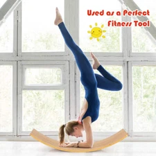 NNECW 1.5cm Thick Wooden Wobble Balance Board with Polished Edge for Toddler & A