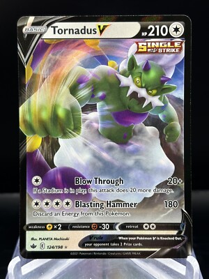 Pokemon Tornadus V - 124/198 - Ultra Rare NM-Mint Chilling Reign
