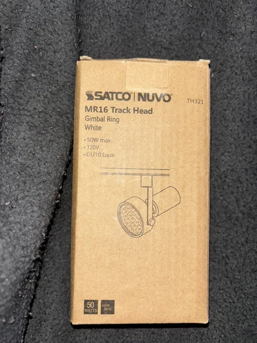 SATCO TH321 NUVO 1 LIGHT TRACK HEAD GIMBAL RING MR16 WHITE GU10 120V - Picture 2 of 3
